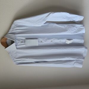 PERRY ELLIS Portfolio Tech Dress Shirt Slim Sz 16 34/35 Light Blue Checkered NWT